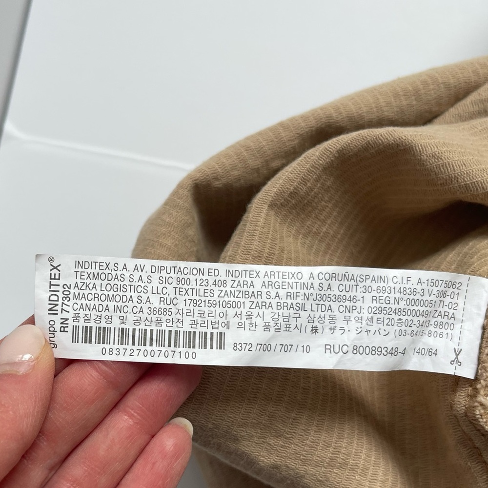 Zara Girls Corduroy Pullover | Tunic - Size 10 - Beige - Picture 6 of 6